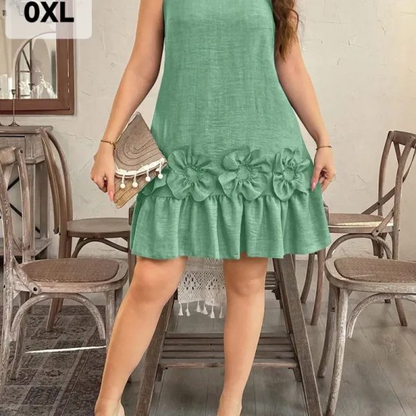 Vestido flores Verde