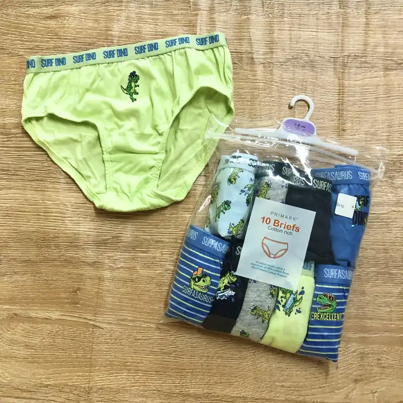 Pack de 10 calzoncillos con dinosaurios