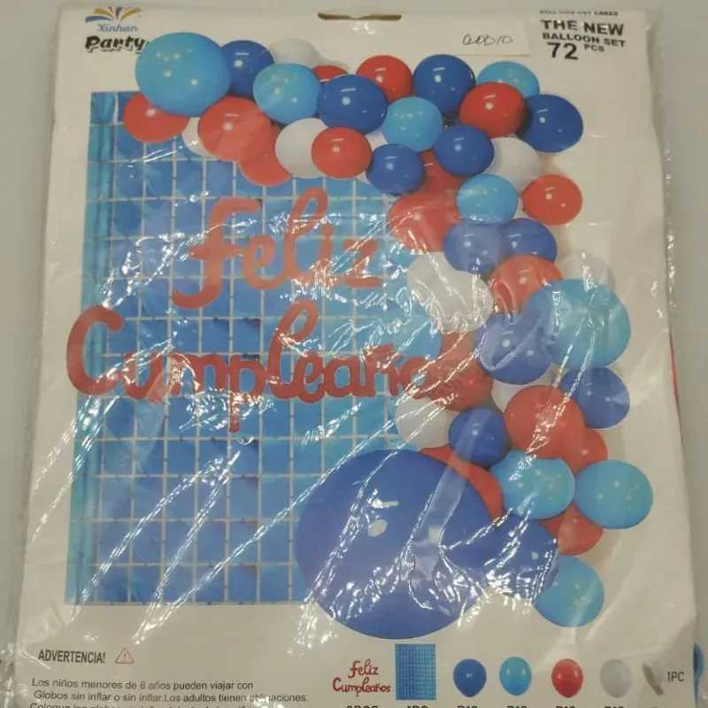 ‼️Set de Globos de 72 Piezas -Rojo, Blanco y Azul (Cortina)‼️