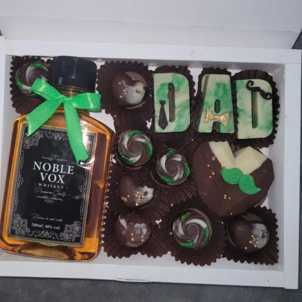 Chocolate y botellita para papá