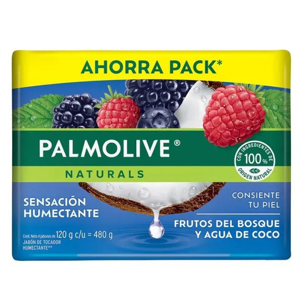 Pack de jabón Palmolive Naturals de frutos del bosque y agua de coco 