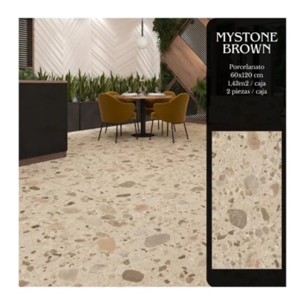 Porcelanato Mystone brown 60x120 cm  3737000258