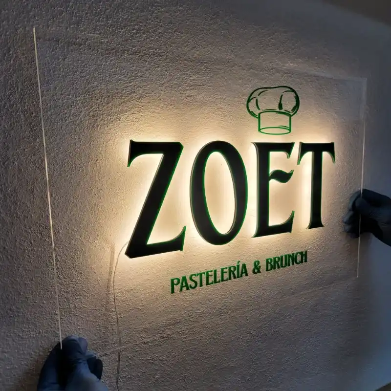 Cartel retroiluminado