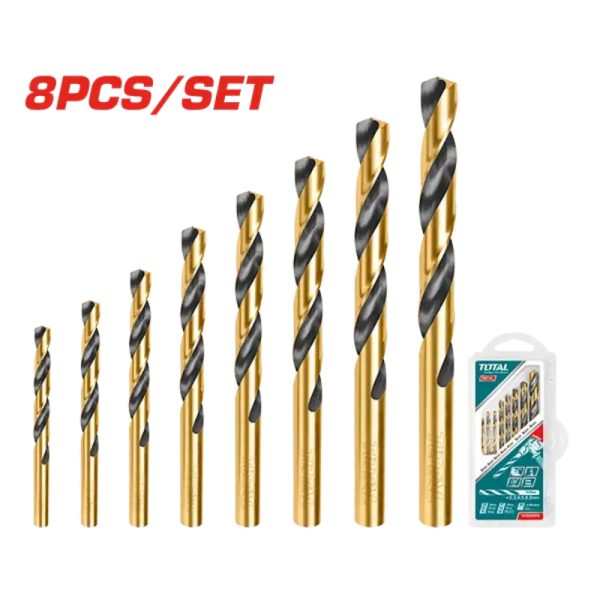 Juego de brocas helicoidales 8 pcs