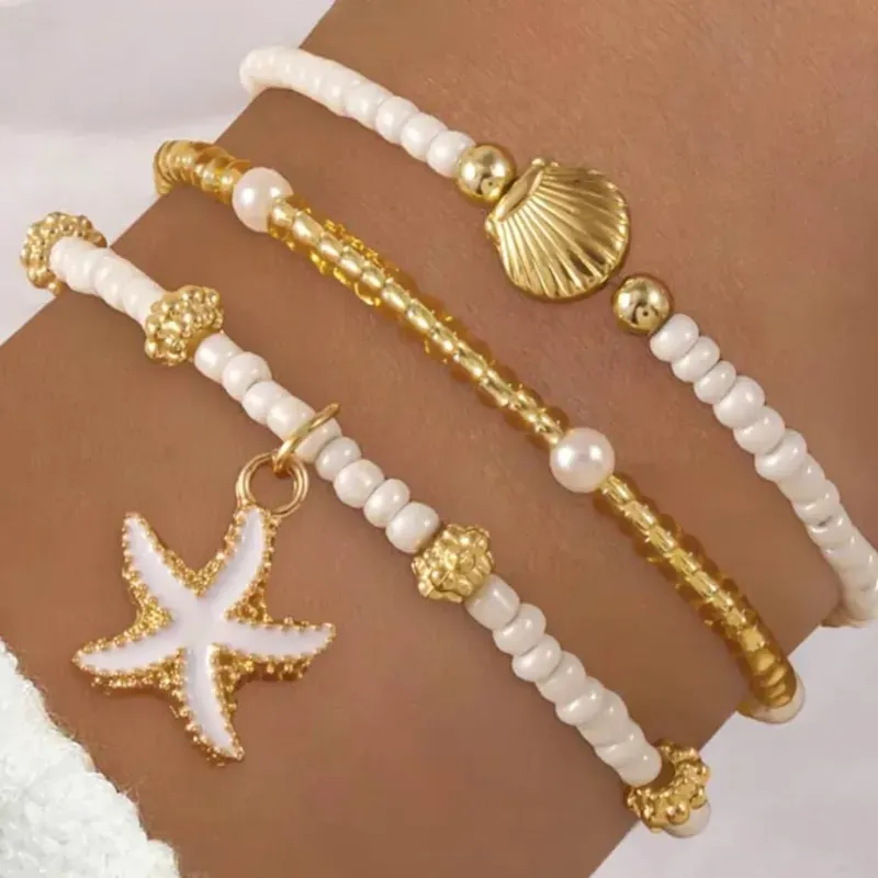 JUEGO 3 PULSERAS TEMATICA MAR