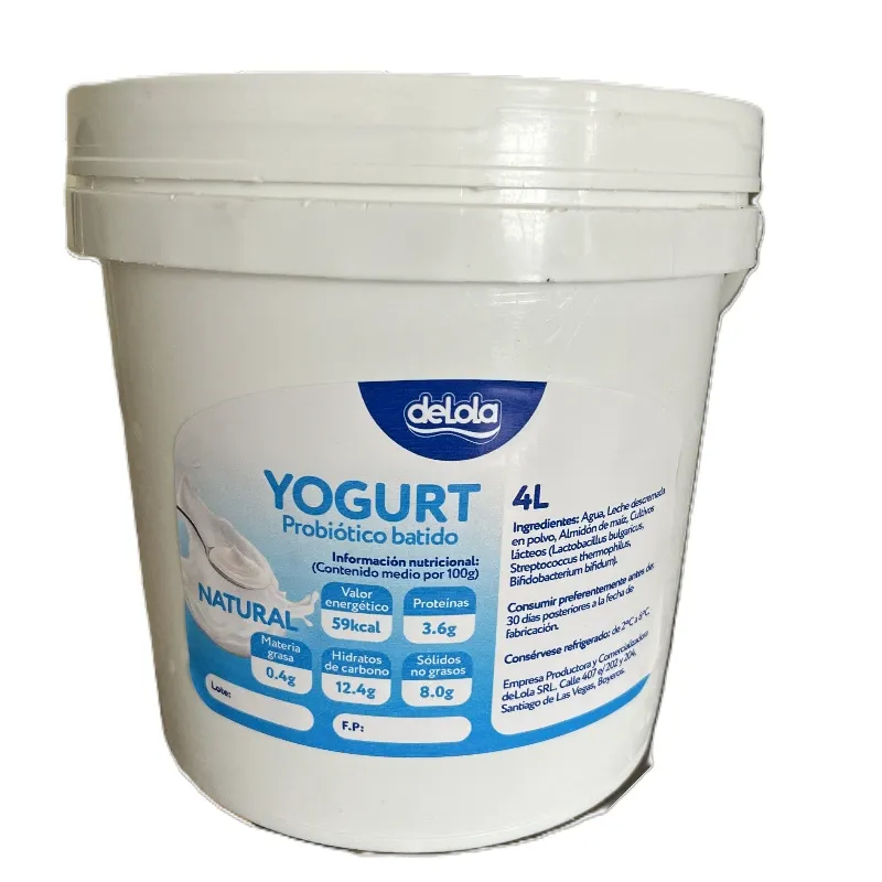 Yogurt Probiótico de coágulo batido deLola 4Lt sabor Natural