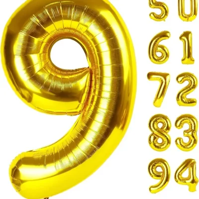 Globo foil número 9 dorado