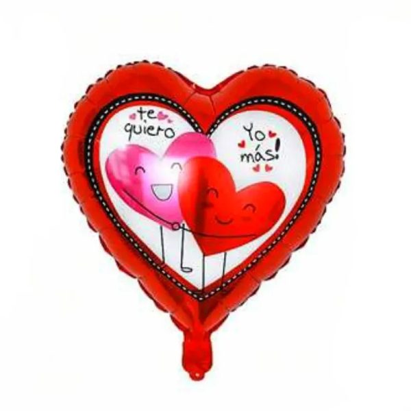 Globo de corazón con diseño de 18" 02