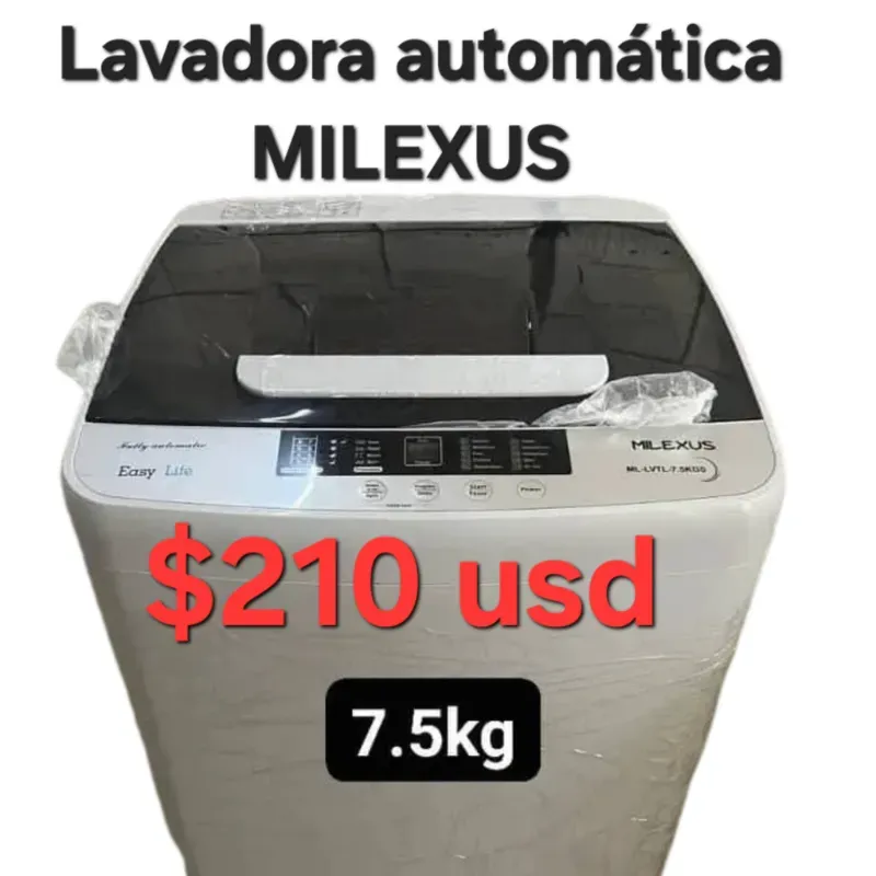 Lavadora automática MILEXUS 7.5Kg