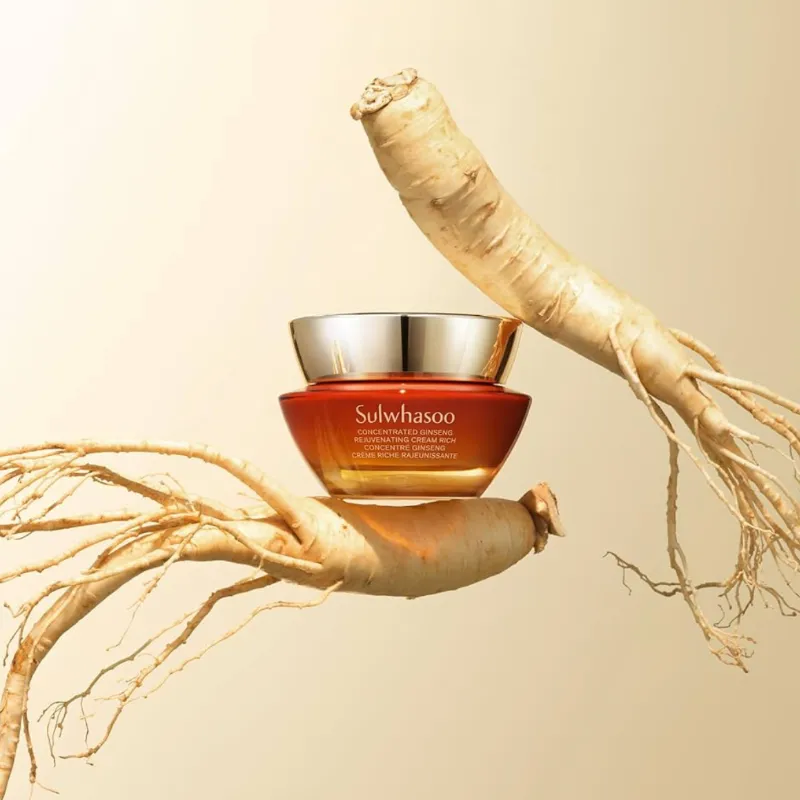 Sulwhasoo Crema rejuvenecedora concentrada de ginseng rica - Ginseng coreano y péptido antienvejecimiento rico hidratante con retinol para arrugas, firmeza y piel nutrida, 1.69 onzas líquidas