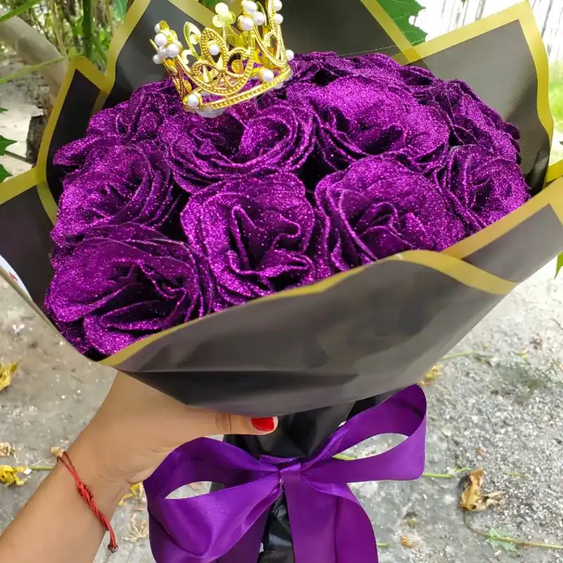 Ramos Rosas eternas moradas