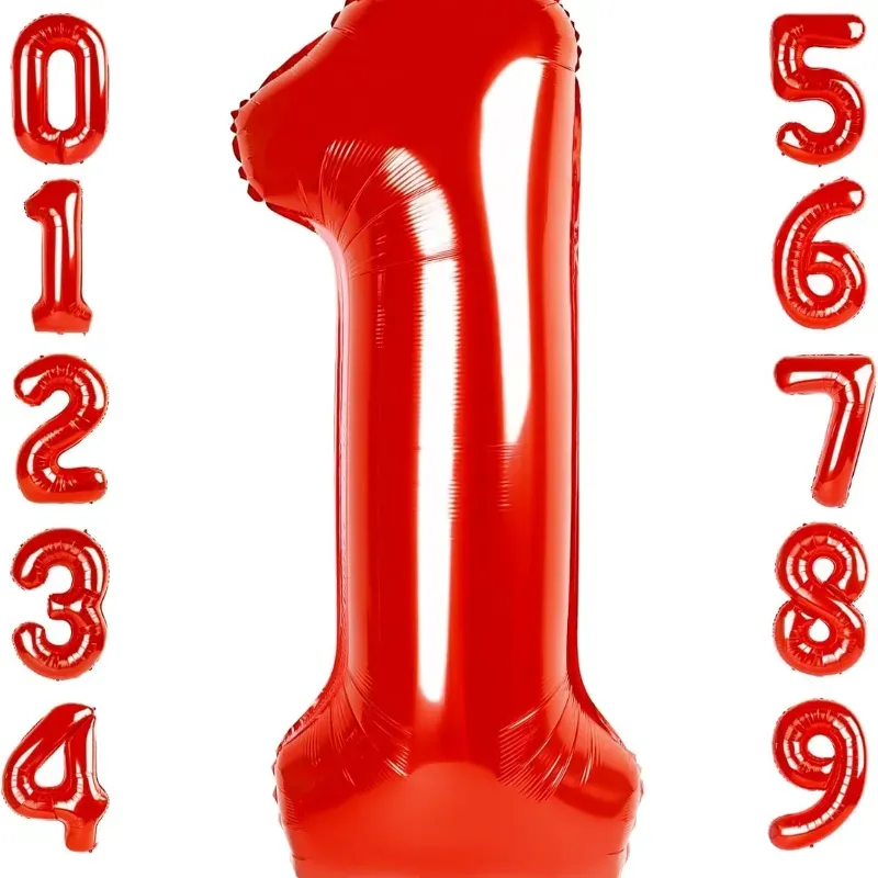 Globo foil número 1 rojo
