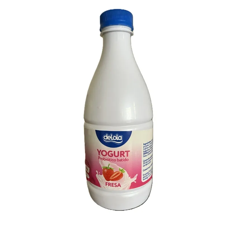Yogurt Probiótico de coágulo batido deLola 500ml sabor Fresa x 50 Unidades