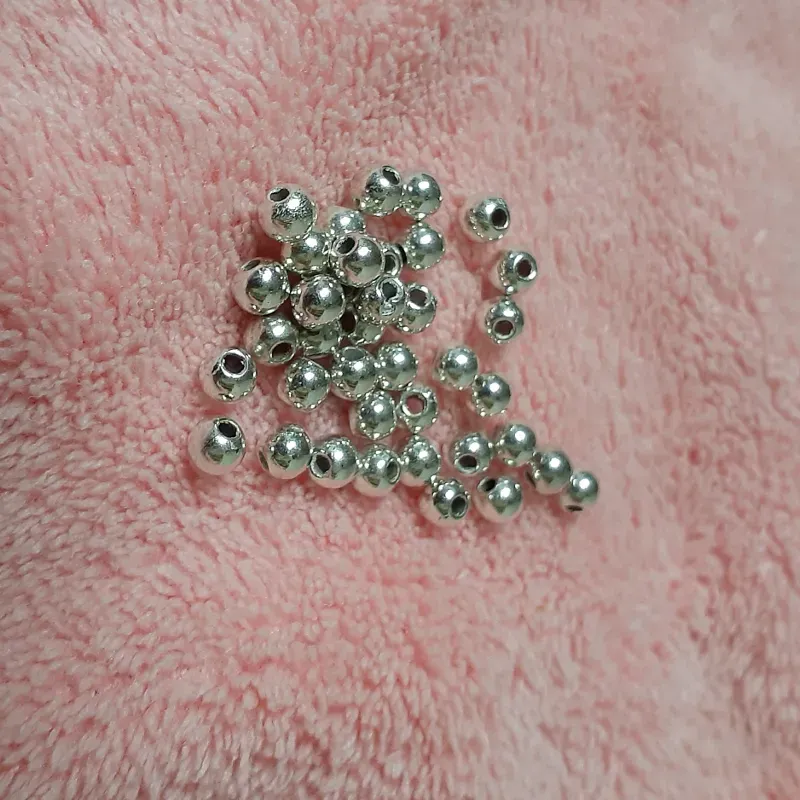 Balines plateados sueltos 4 mm