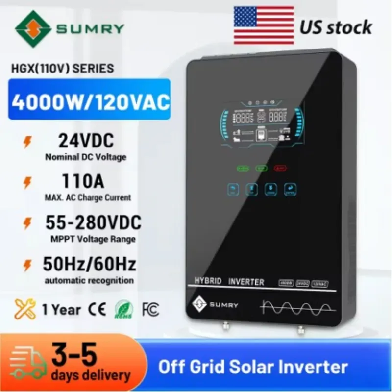 Inversor Solar Hibrido marca Sumry de 4000w