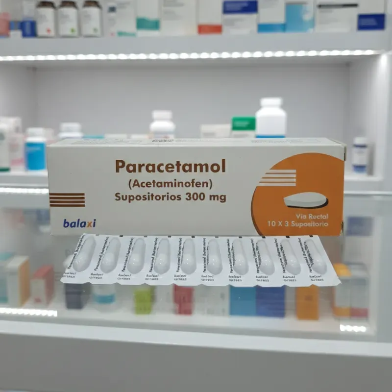 Supositorios de paracetamol 300mg (*10 supositorios*)(vence 09/2026)