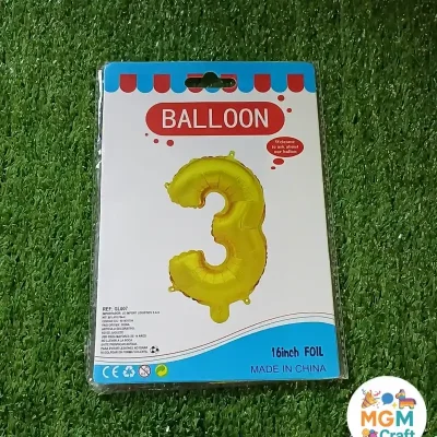 Número 3 Dorado(16 Pulgadas)