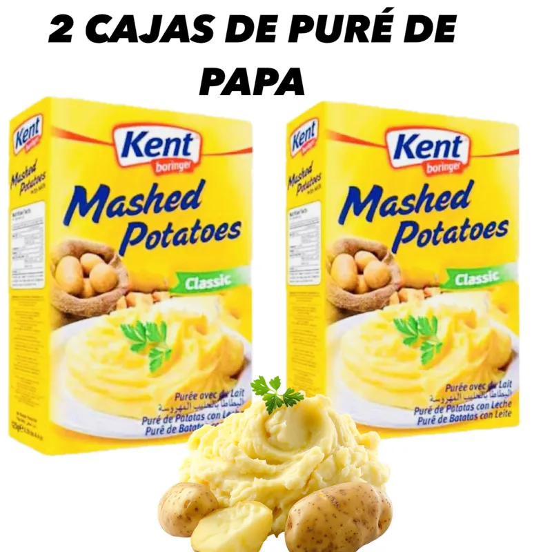 2 CAJAS DE PURÉ DE PAPA CON LECHE (125g cada caja ) 