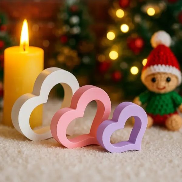 Corazones decorativos, de yeso