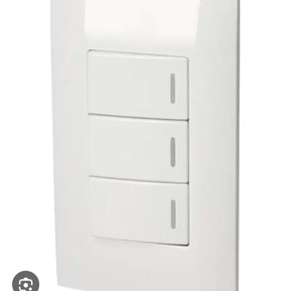 Interruptor triple blanco (P423B)
