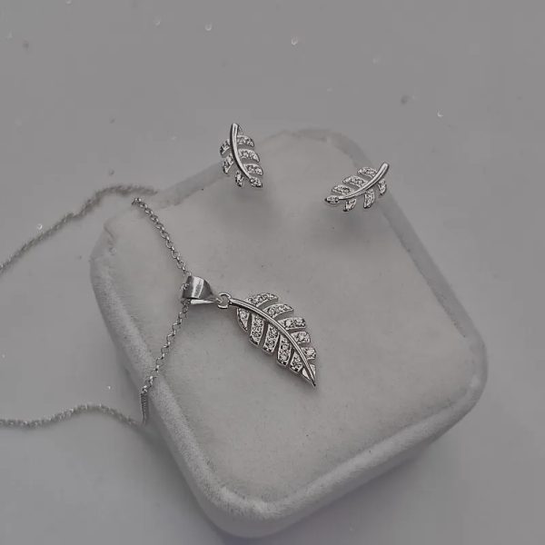 Conjunto de plata hoja