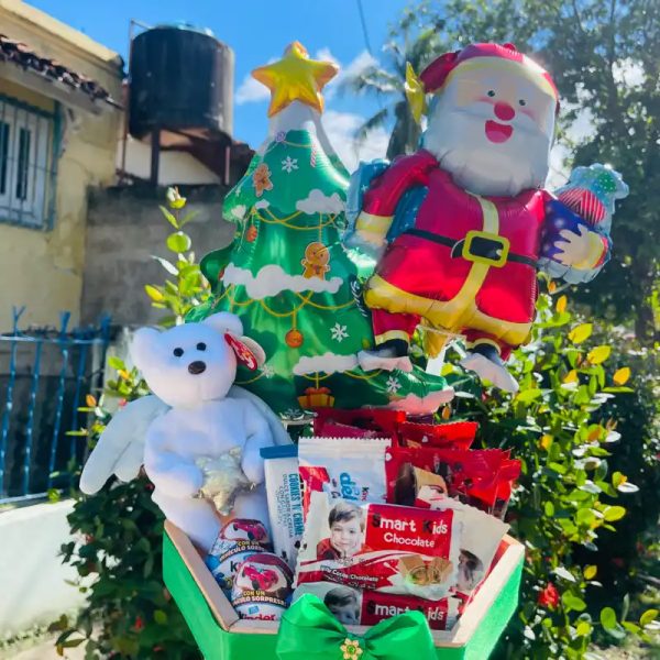 Cajita exagonal Papá Noel