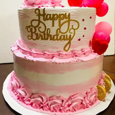 Pastel  2 niveles 80 porciones