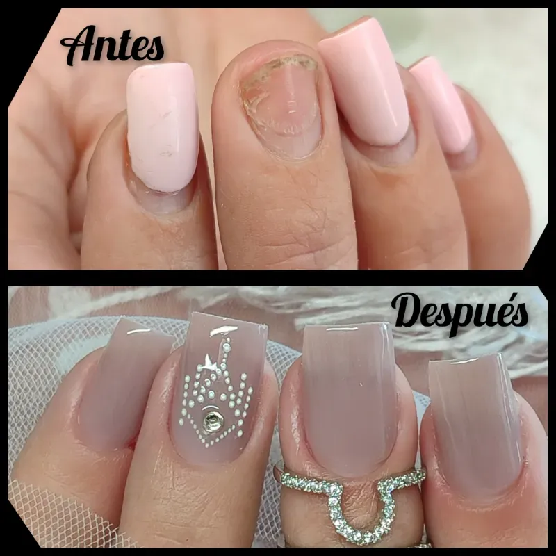 1 uña de soft gel  mediana