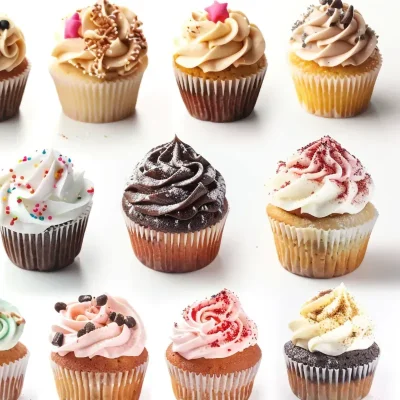 12 Cupcakes Gourmet con Merengue Italiano *Nuevo Producto