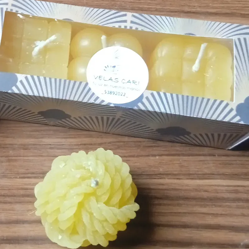 Estuche de 3 velas de cubos y Rubick