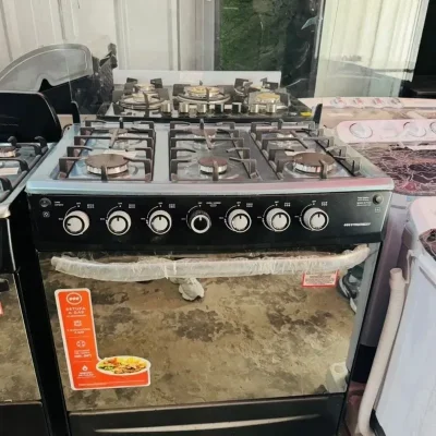 Cocina de 6 Quemadores Premier Negra 8691