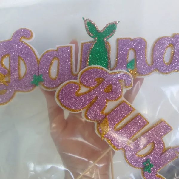 Topper de nombre en foami (5cm cada letra de molde)