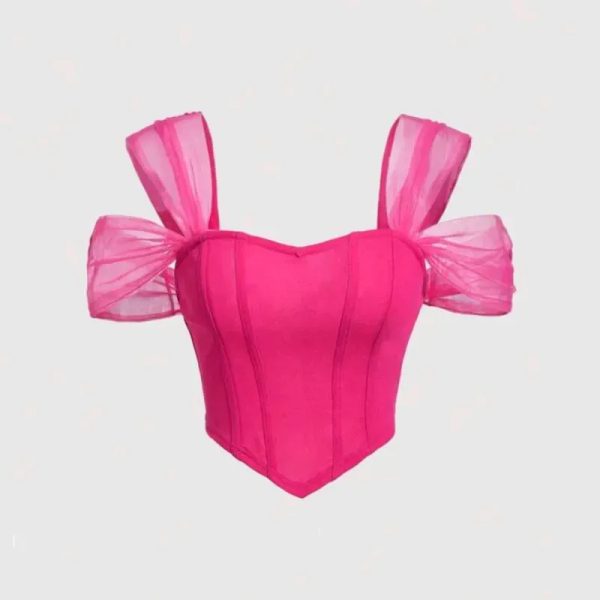  Top estilo corsé — Rosado