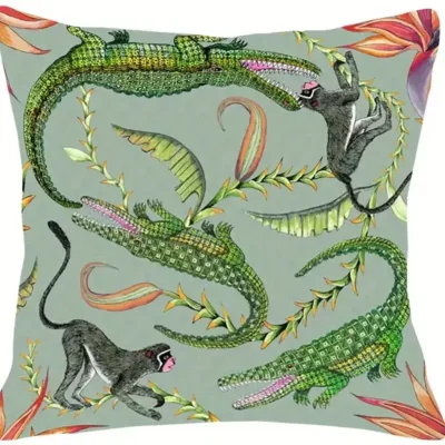 De la colección tropical caimanes y monos