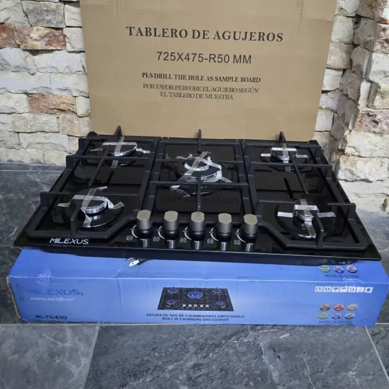 Cocina empotrable de 5 quemadores