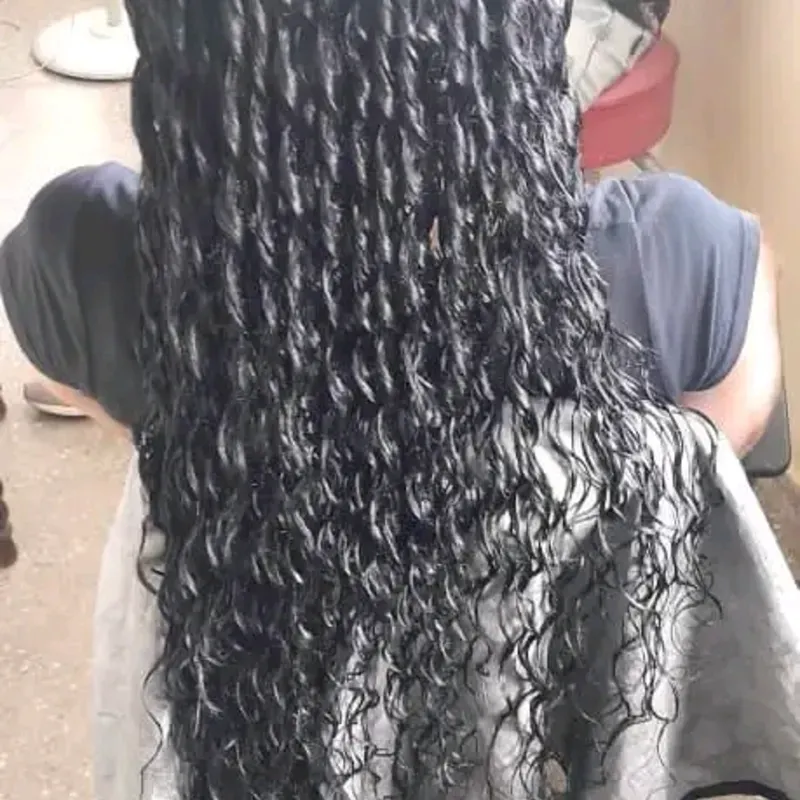 Definición de Rizos Cabellos Extralargos