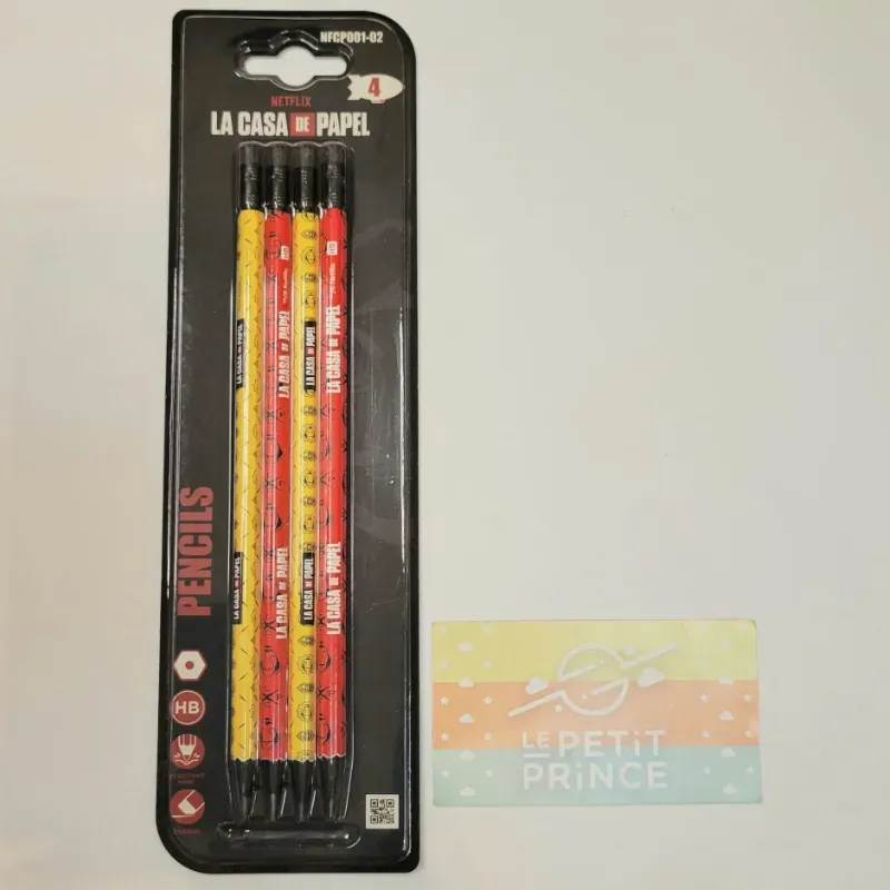 Pack 4 lápices La casa de papel