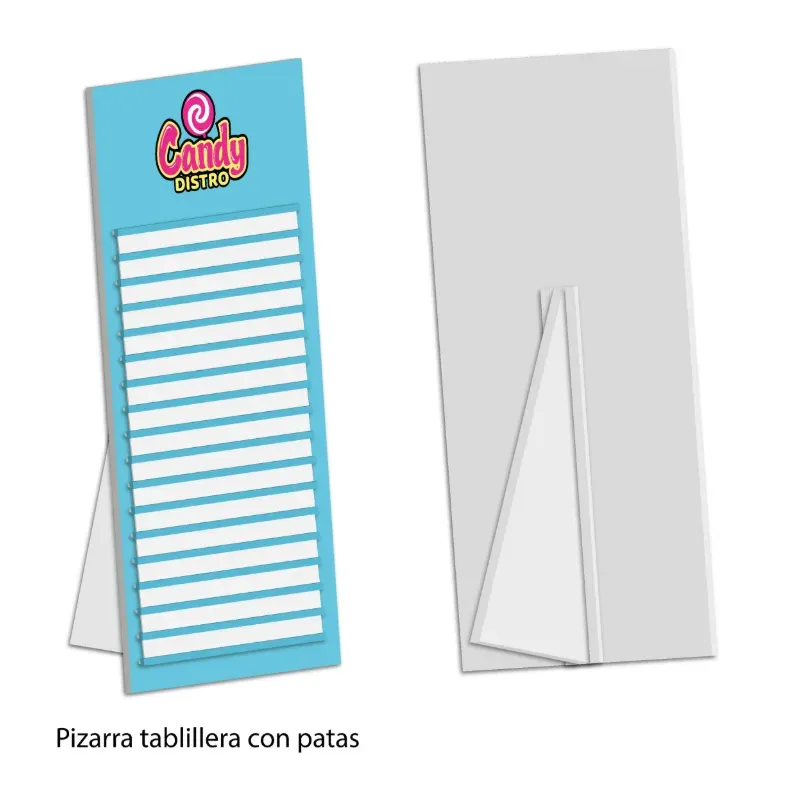 Pizarra tablillera con patas 1.2m (alto) x 0.6m (ancho)