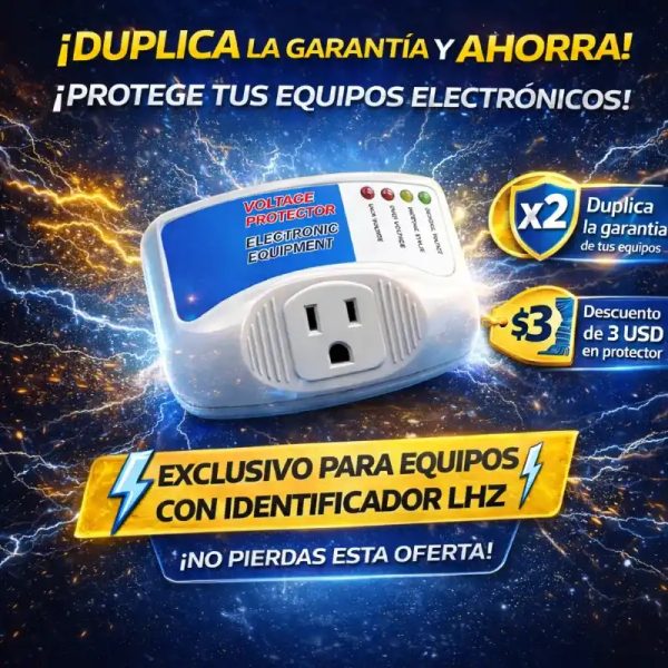 EXTIENDE TU GARANTÍA CON ESTE PROTECTOR DE VOLTAJE 110V (LHZ)