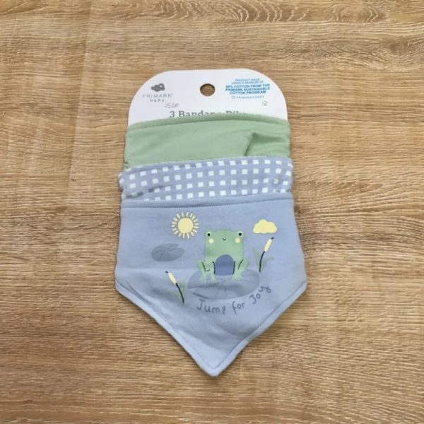 Pack de 3 baberos color azul y verde