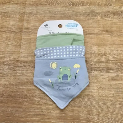 Pack de 3 baberos color azul y verde