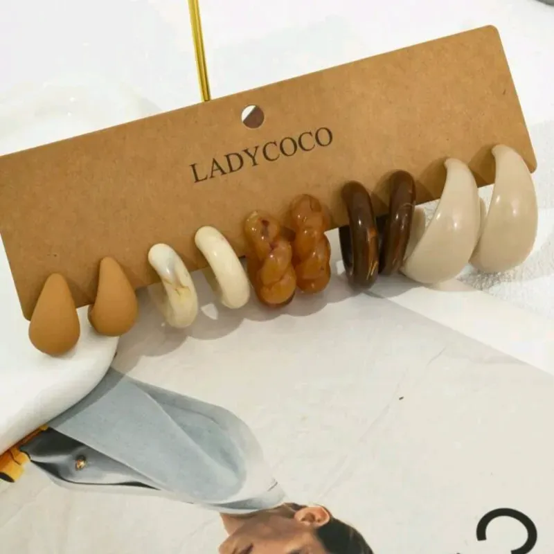 Set 5 pares de aretes