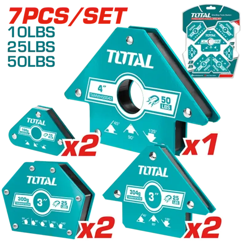 Juego de 7 soportes magnéticos para soldadura