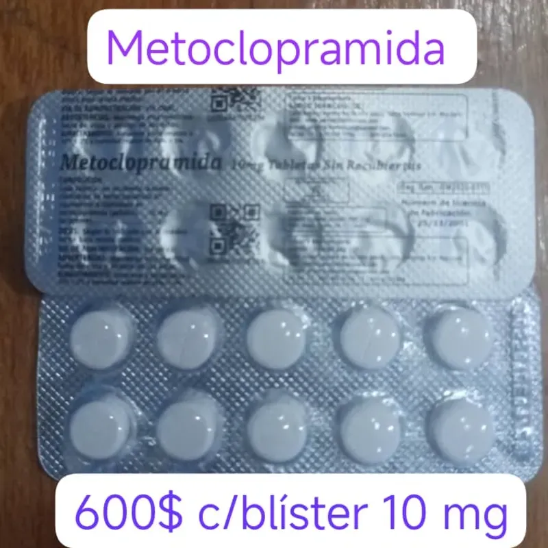 Metoclopramida de 10 mg de 10 Tabletas