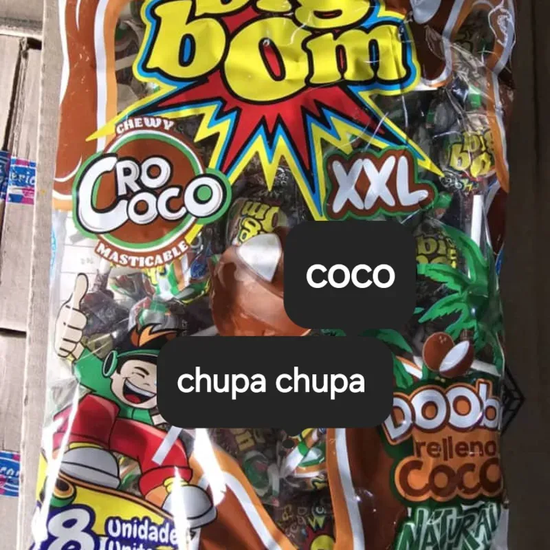 Chupa chupa chocolate con coco xxl 48 und