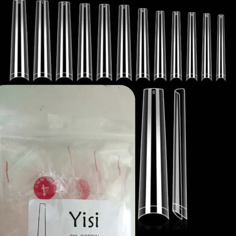 Uñas Coffin Transparentes (600pcs)