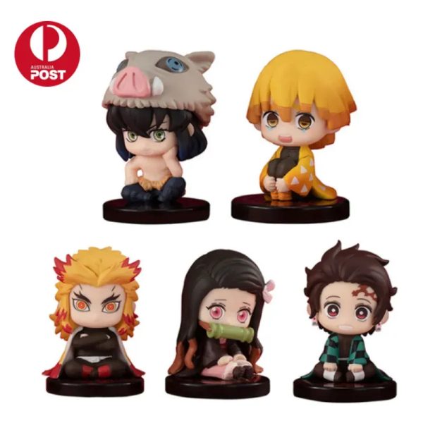 Set de 5 figuras de los personajes de "Demon Slayer: Kimetsu no Yaiba