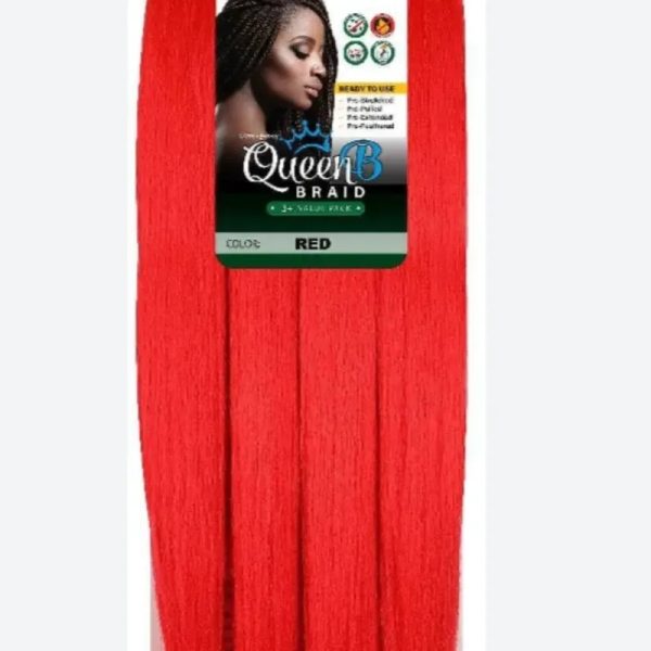 Cabello  Kanekalon de 50 pulgadas # RED