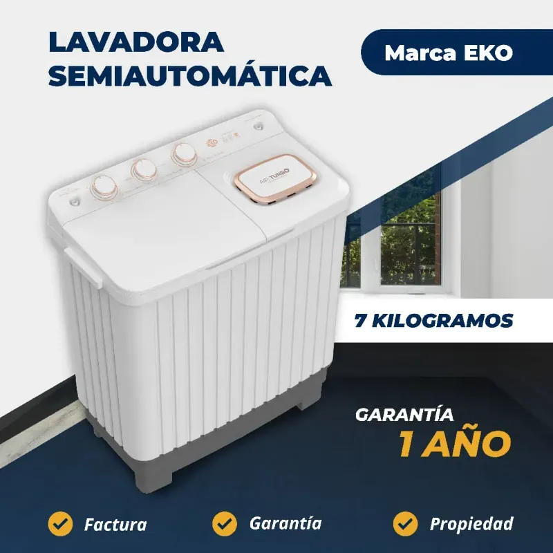 Lavadora semiautomática de 7Kg