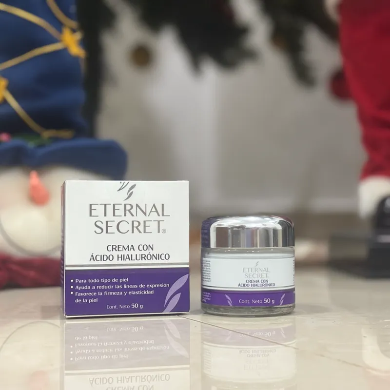 CREMA FACIAL CON ACIDO HIALURONICO PARA TODO TIPO DE PIEL ETERNAL SECRET 50 GR